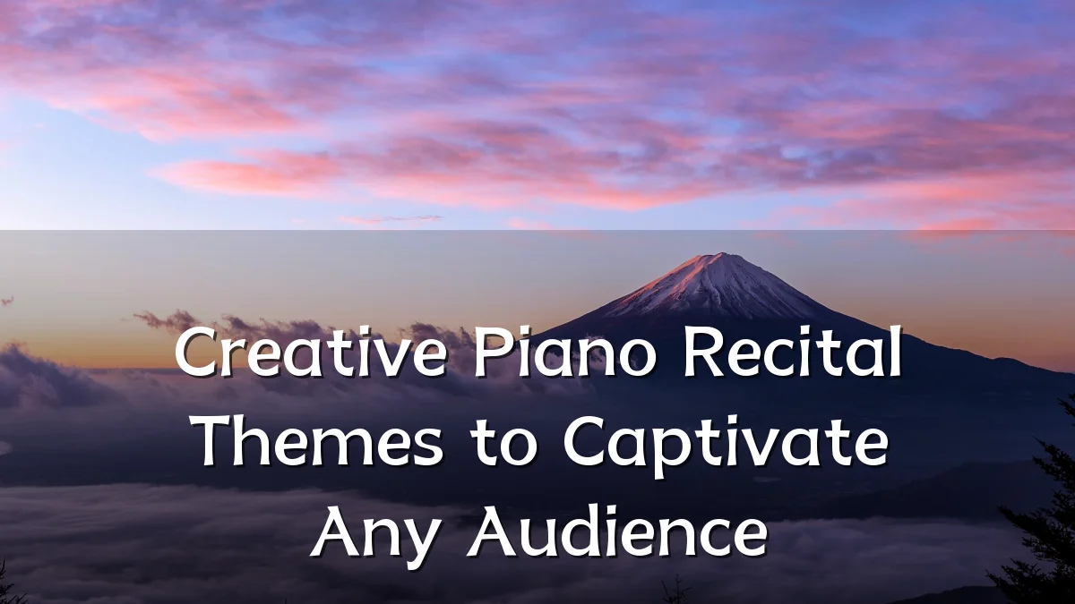 Creative Piano Recital Themes to Captivate Any Audience