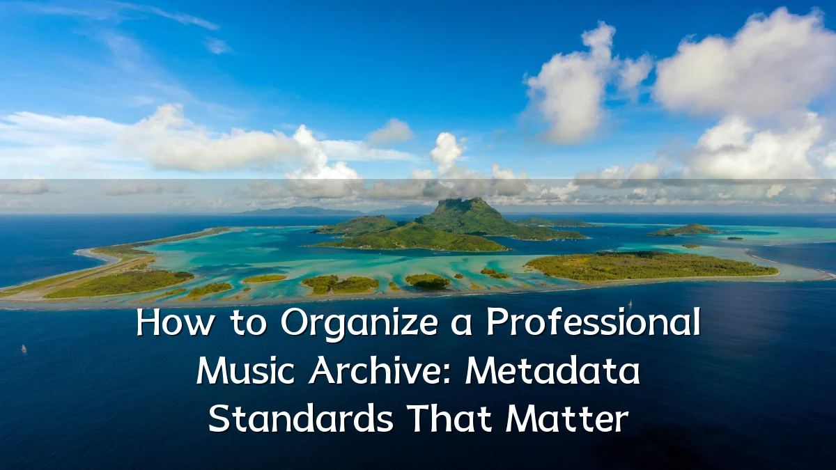 How to Organize a Professional Music Archive: Metadata Standards That Matter