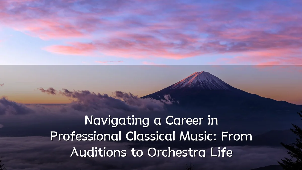 Navigating a Career in Professional Classical Music: From Auditions to Orchestra Life