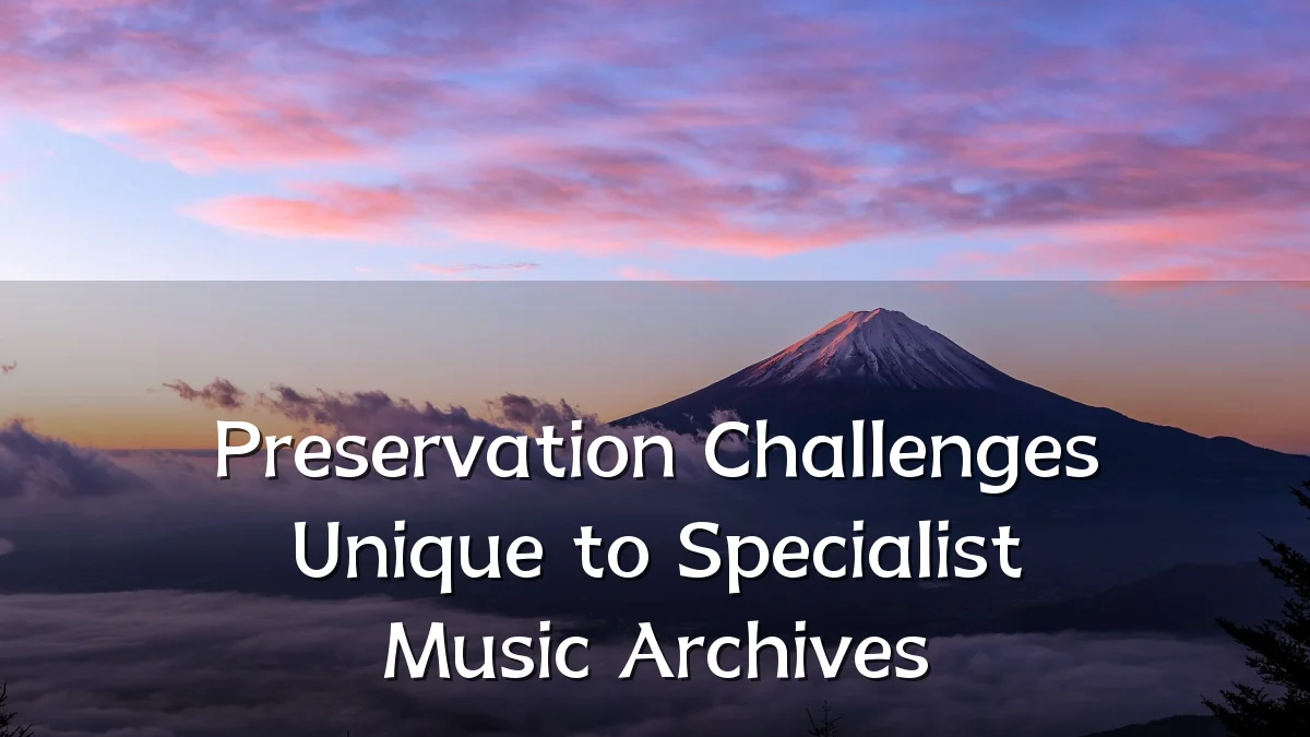 Preservation Challenges Unique to Specialist Music Archives