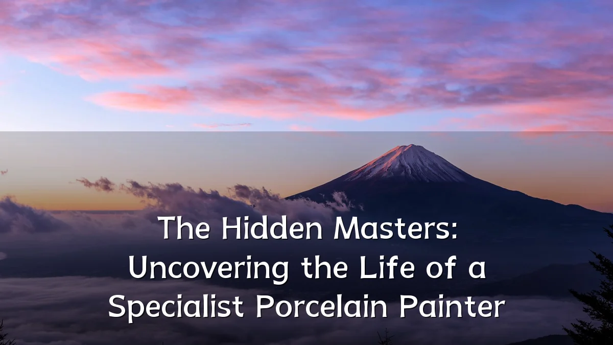 The Hidden Masters: Uncovering the Life of a Specialist Porcelain Painter