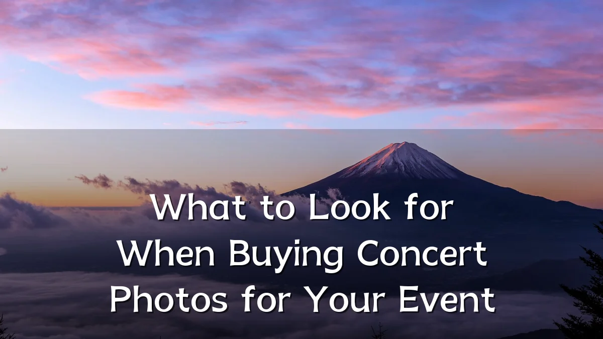 What to Look for When Buying Concert Photos for Your Event