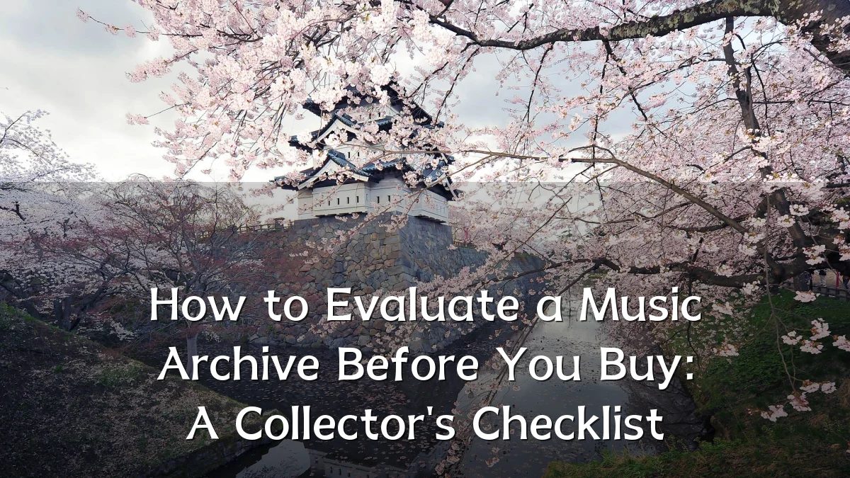 How to Evaluate a Music Archive Before You Buy: A Collector's Checklist