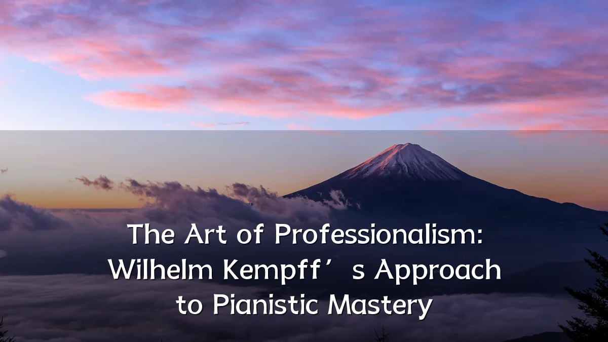 The Art of Professionalism: Wilhelm Kempff’s Approach to Pianistic Mastery